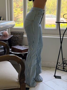 Vintage Flare Stripped Jeans